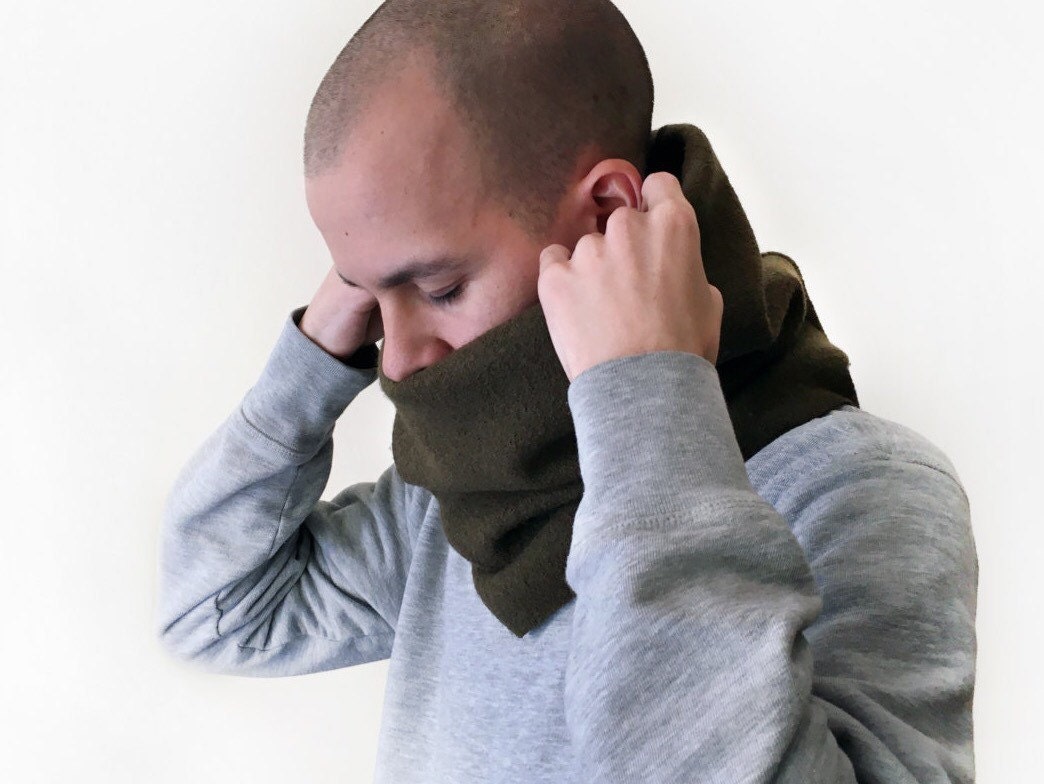 Moss Infinity Tube Scarf | Soft Wool Blend Unisex