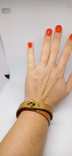 Brown Leather Bracelet Twisted