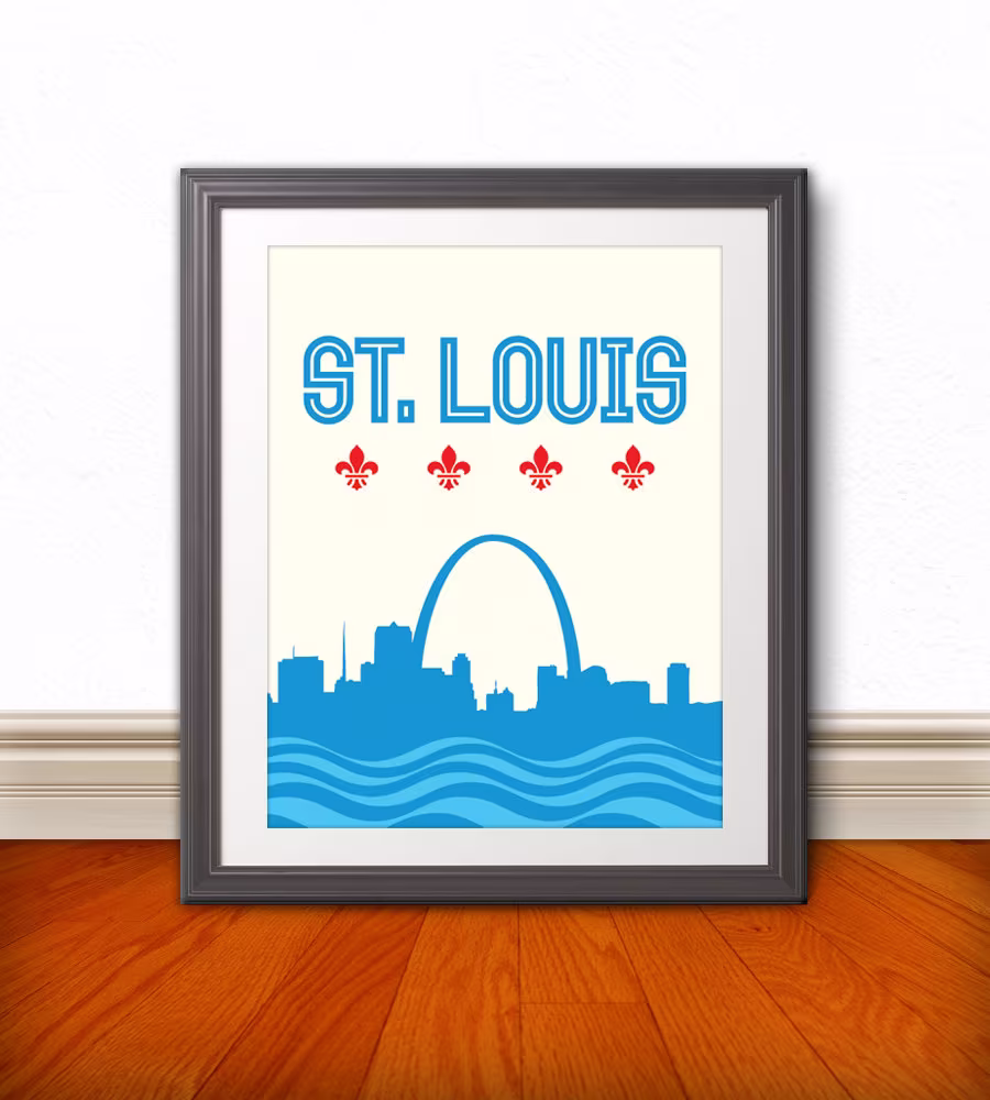 st. Louis, Louis Skyline, Arch, Print, Poster, Sign