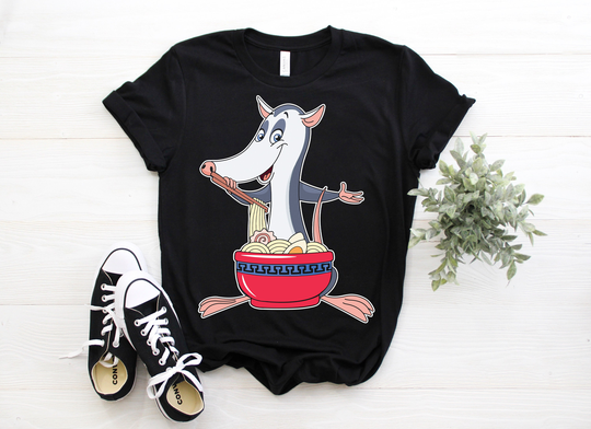 Ramen Japanese Noodles Bowl Opossum Funny Outfit Gift T-Shirt, Cute Opossums Lovers Costume, Possum Animal, Birthday Christmas Present Tees