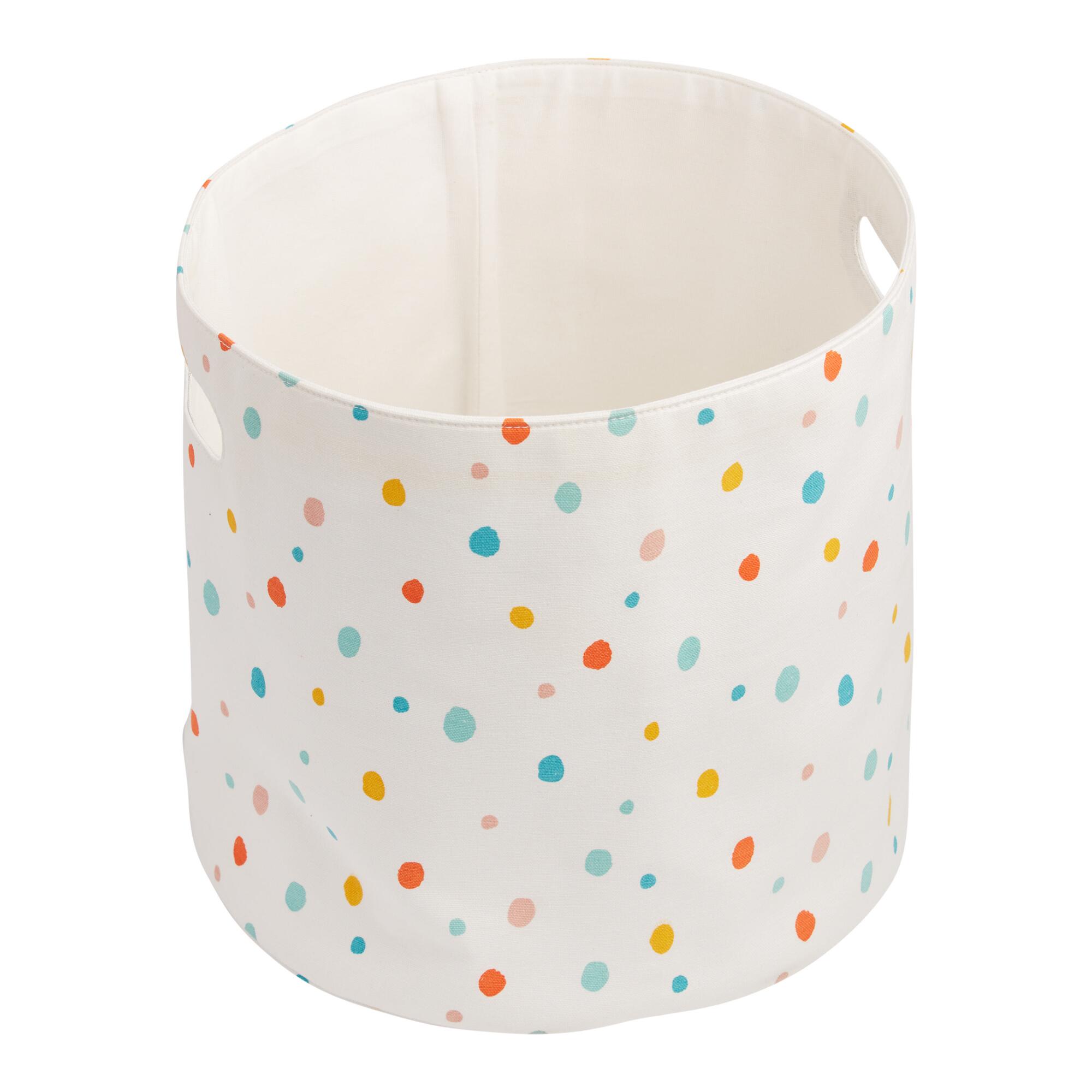 Multicolor Dots Toby Tote Basket - Cotton by World Market