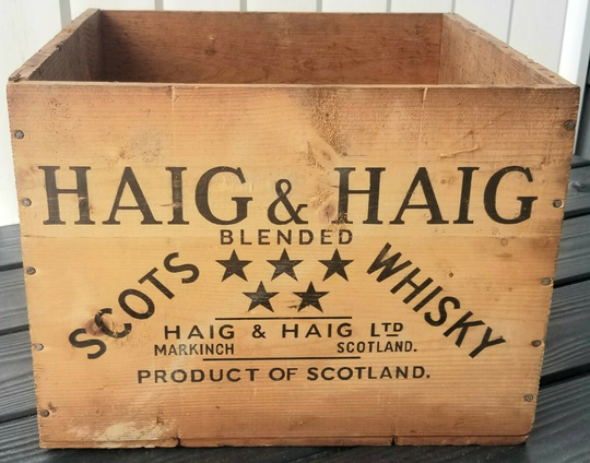 Vintage White Horse Blended Scotch Whisky Wood Crate Scotland Glasgow Bayonne Nj