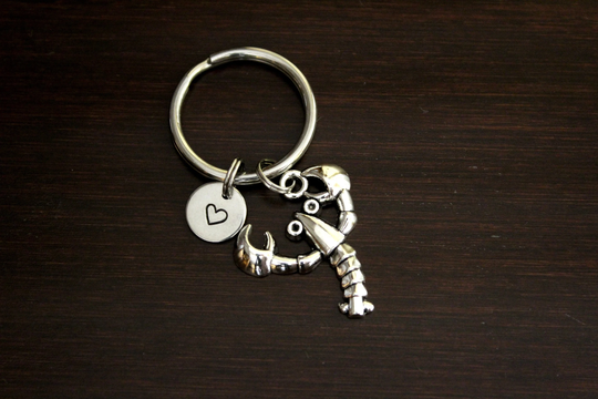 Lobster Key Ring/ Keychain/Zipper Pull - Gift Lover Maine Beach Fun Charm I/B/H