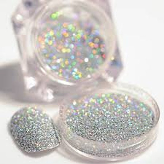 Silver Holo Glitter, Nail Powder, Sequins, Nail Art, Dust Pigments, Silver Powder, Nail Supplies, Nail Decoration, Manicure, Pedicure