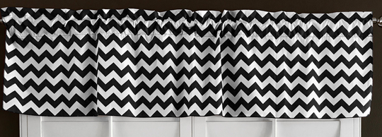 Lovemyfabric Cotton Blend Crazy About Chevron Kitchen Curtain Valance Window Treatment