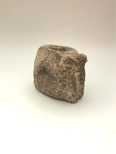 Carved Stone Ram Sculpture Animal Figure Tephrite Igneous Volcanic Rock Art Indoor Or Outdoor Decorative Accent