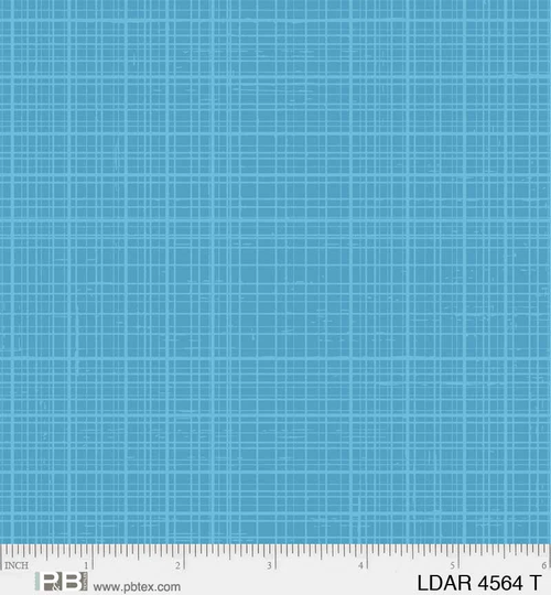 Linen Darlings Turquoise Textured Blender - Sillier Than Sally For P & B Textiles 4564-T 100% Quilting Cotton Cut Continuously