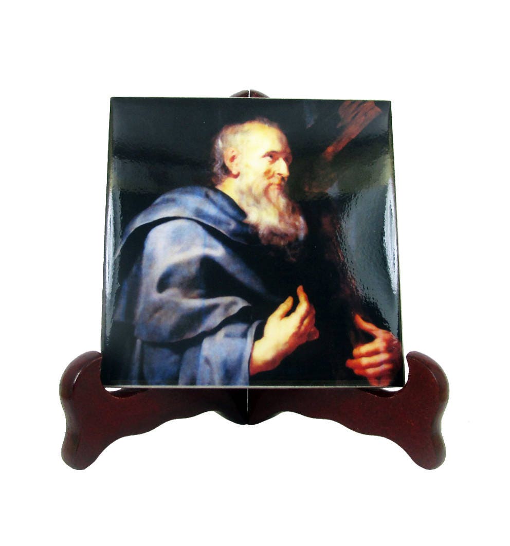 st Philip The Apostle - Icon On Ceramic Tile Saint Of Jesus Apostles Serie Catholic Saints