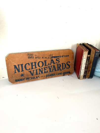 Vintage Vineyard Sign