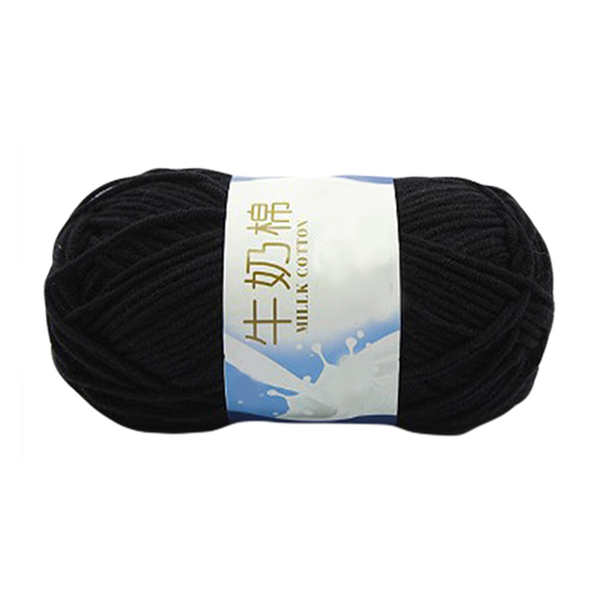 50g Cotton Blend Crochet Knitting Baby Clothes Scarf Hat Sweater Woolen Yarn - black