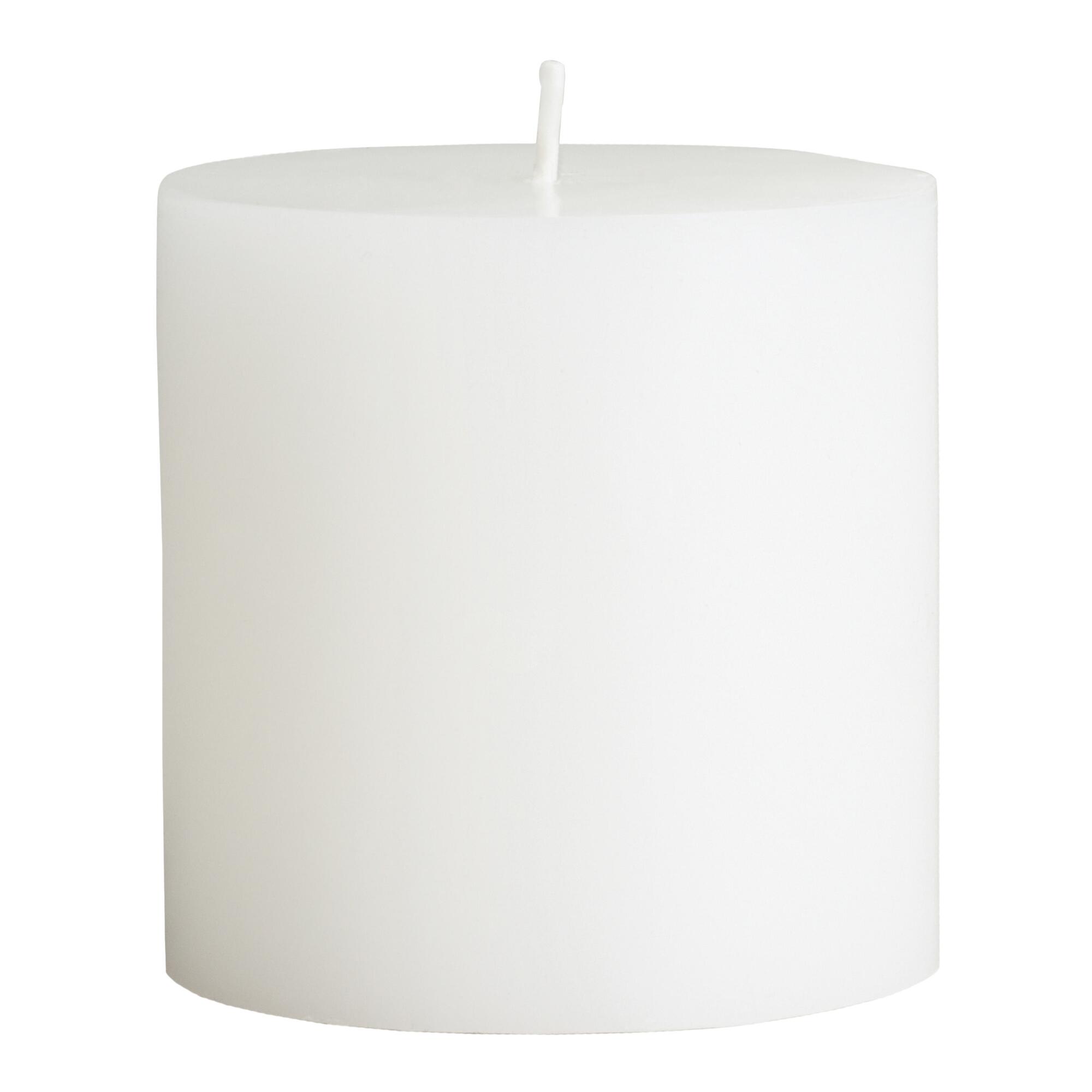 3x3 White Unscented Pillar Candle - Wax by World Market