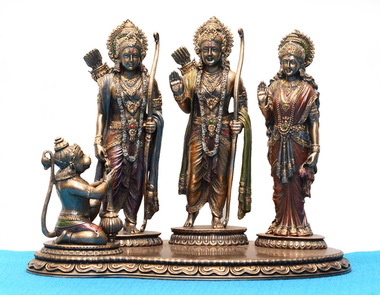 Ramdarbar Statue " 8"Inch Lord Ram Hanuman Lakshman Goddess Sita" Hindu God Statue" Maryada Purshottam Family"