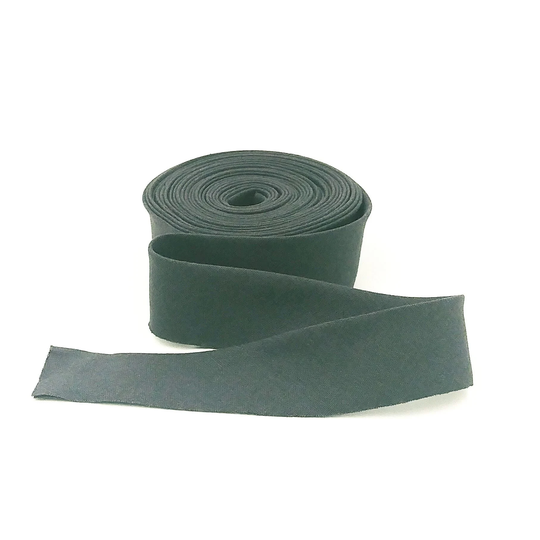 Bias Linen Blend Quilt Binding 1 1/4" Single Fold Dark Gray