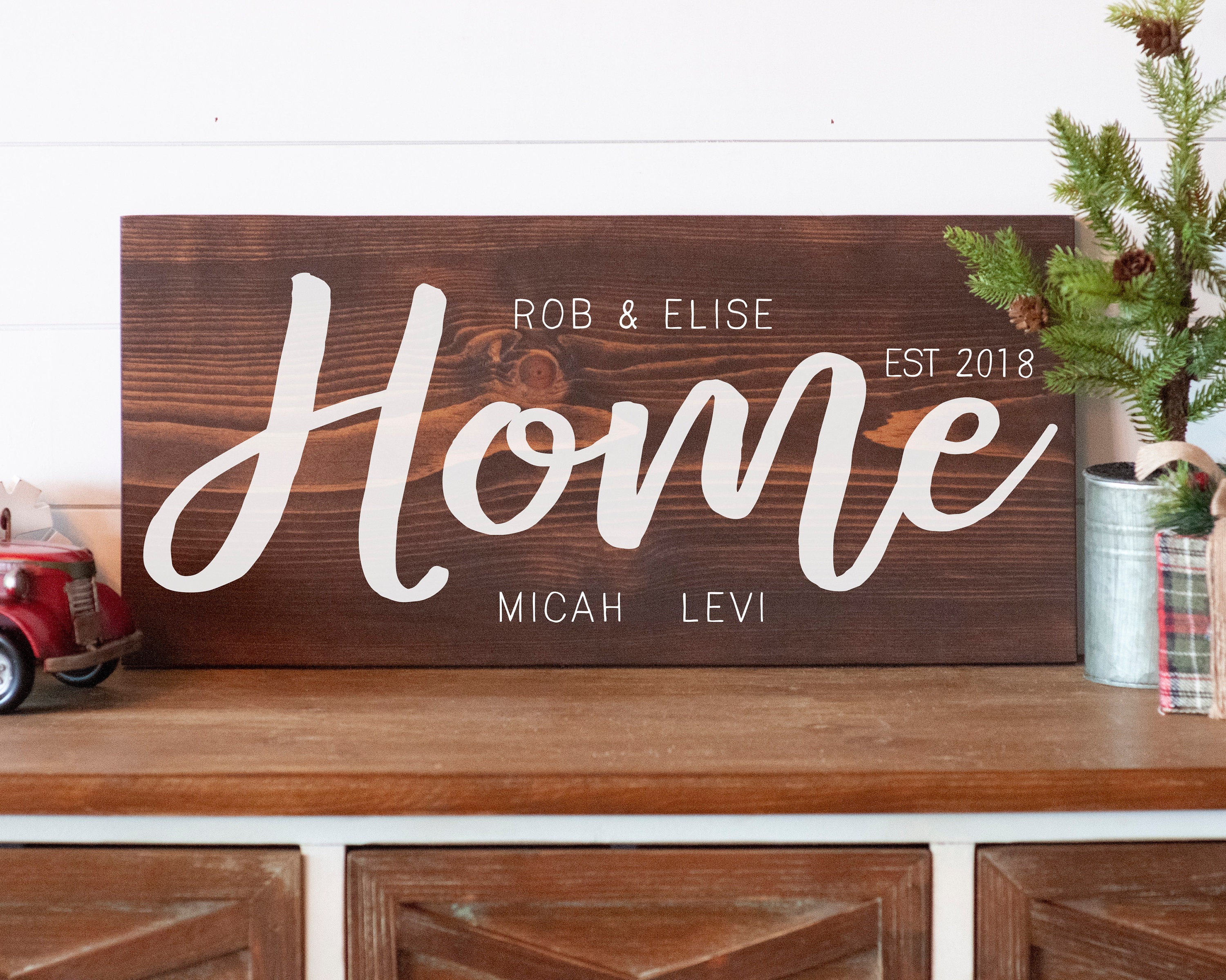 Wedding Gift For Blended Family Name Wood Sign Custom Established Housewarming