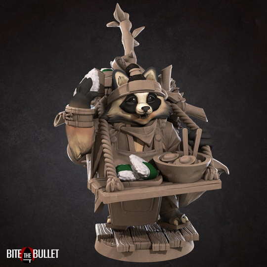 Tanuki Ramen Maker Naruto 3D Printed Tabletop Rpg Mini
