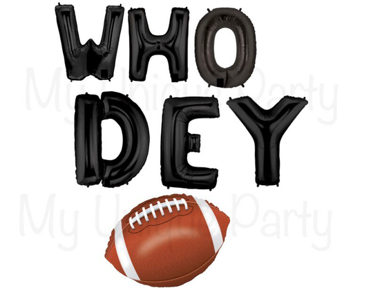 Who Dey Banner Balloons Football Balloon Super Bowl Party Go Bengals Cincinnati Decorations