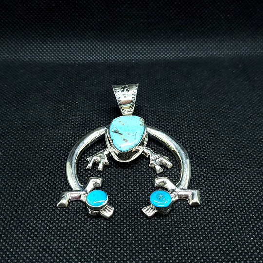 Kingman Beauty Turquoise Sterling Silver Pendant