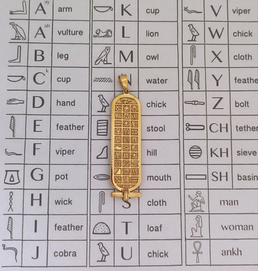 Egyptian Necklace, Egpytian Cartouche, Necklace Women, Nameplate Cartouche