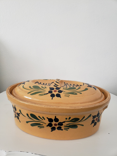 Vintage Mexican Tlaquepaque Covered Casserole Dish #4