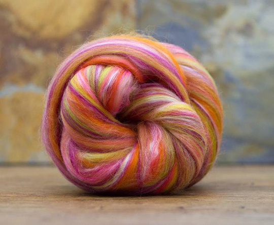 Merino & Silk Blend 70/30 Vibrant Color Blends, Libra/