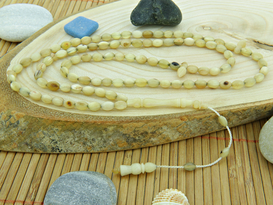 Ram Horn Barley 99 Islamic Prayer Beads Misbaha Tesbih Kombolo From Turkey 303025, Islamic Rosary
