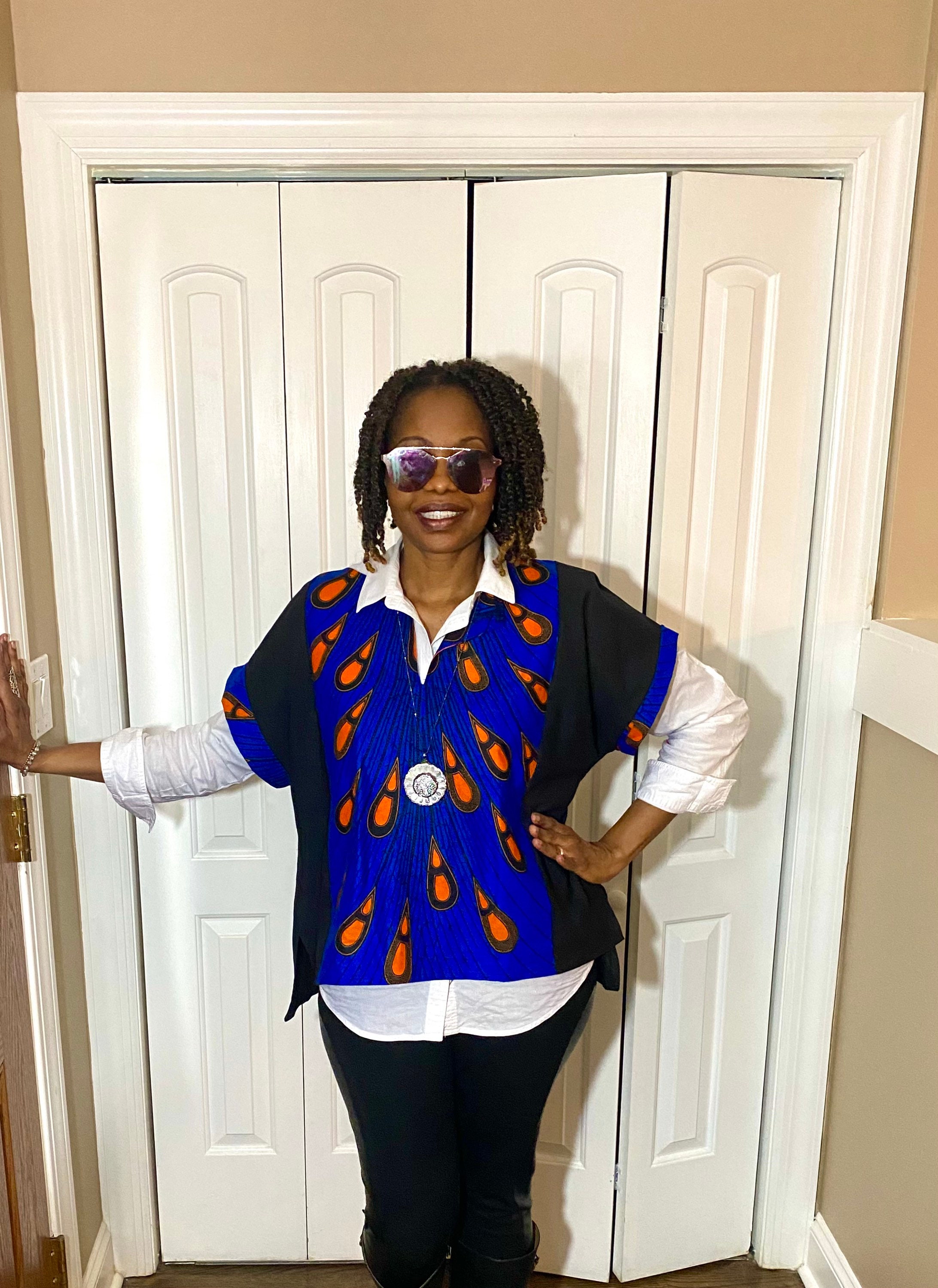 Ankara Top African Blouse Print For Women Clothing Loose Tops Casual Cotton Fashion Summer Bambali