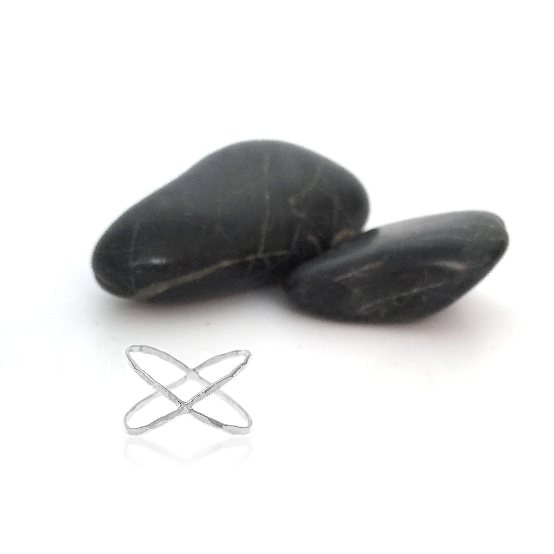 Criss Cross Ring, Silver X Gift For Her, Crisscross Sterling Ring