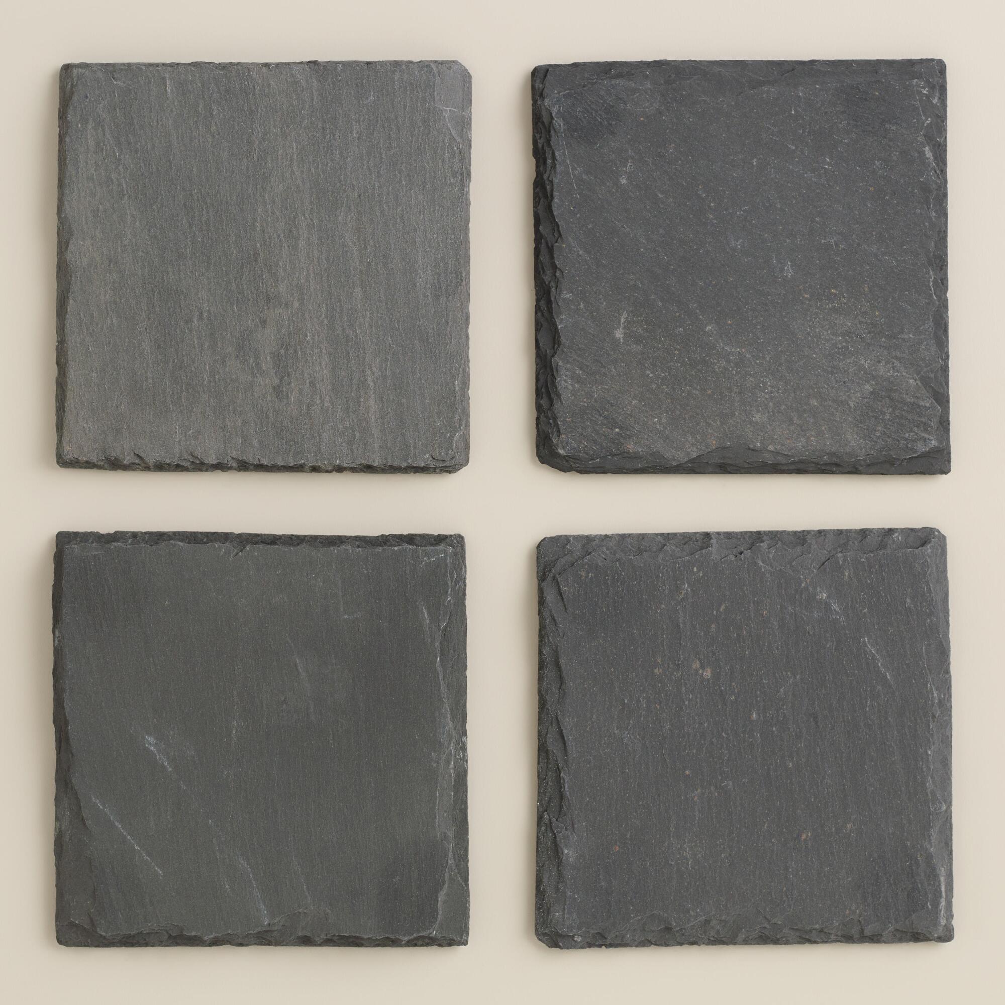 Square Slate Coasters 4 Pack by World Market