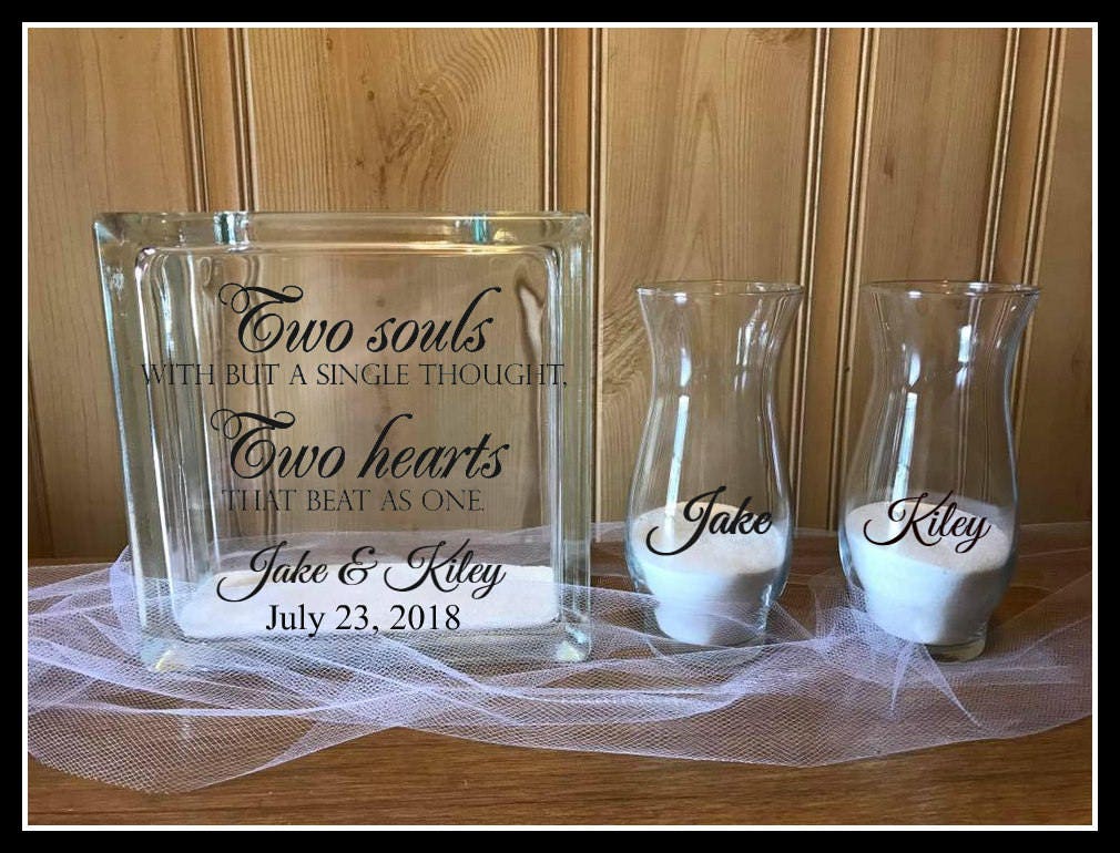 Unity Sand Ceremony Set, Blended Family Ceremony, Wedding Ceremony, Set, Personalized Unity, Sand Block
