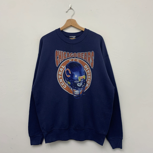 Vintage 1995 Chicago Bears Nfc Central Division Nfl Crewneck Sweatshirt Size Xl