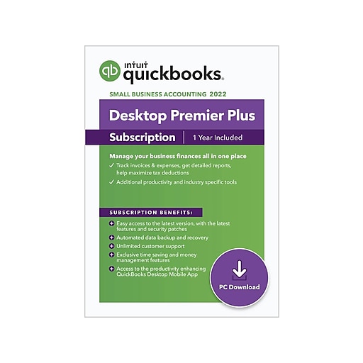 QuickBooks Desktop Premier Plus for 1 User, Windows, Download (5100067)