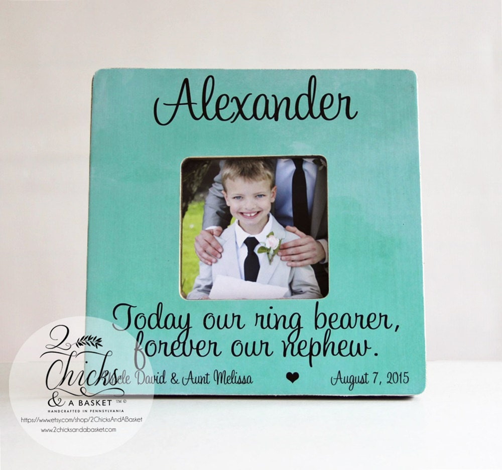 Today Our Ring Bearer Forever Nephew Picture Frame, Personalized Wedding Gift