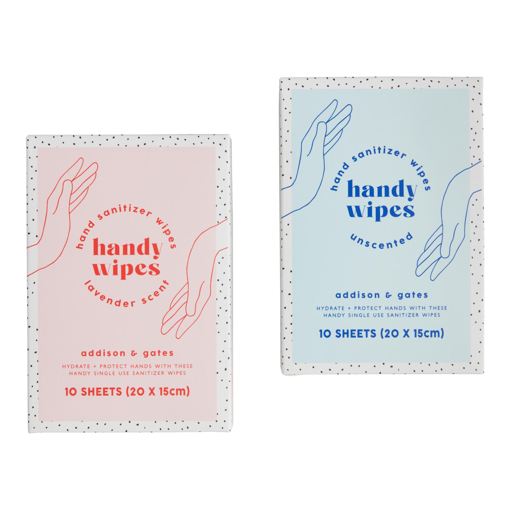 A&G Handy Wipes Hand Sanitizer Wipes 10 Count: Pink - Paper by World Market