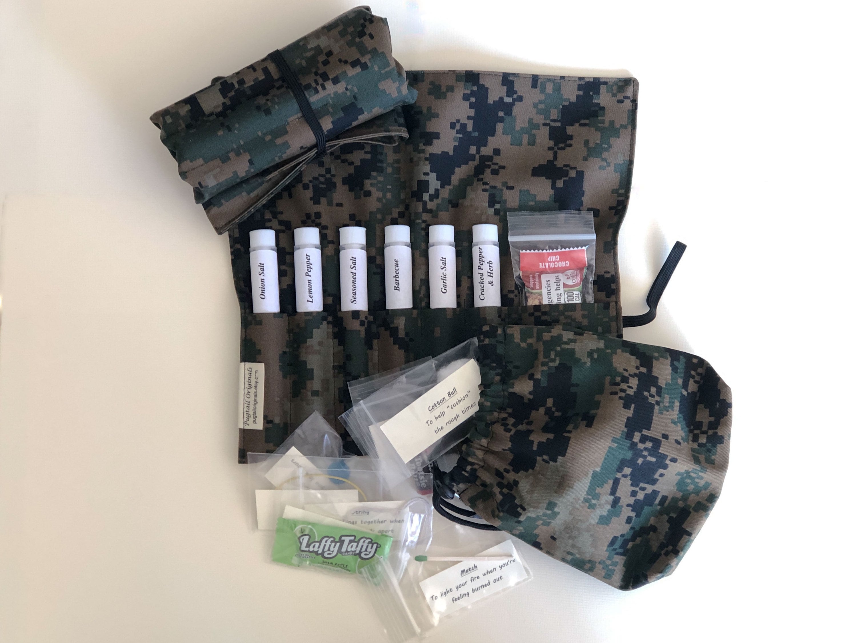 Us Marine Corps Gift Set Marpat Woodland Usmc - Meal Improvement Kit With Appreciation Bag. Deployment, Going Away Or Care Package