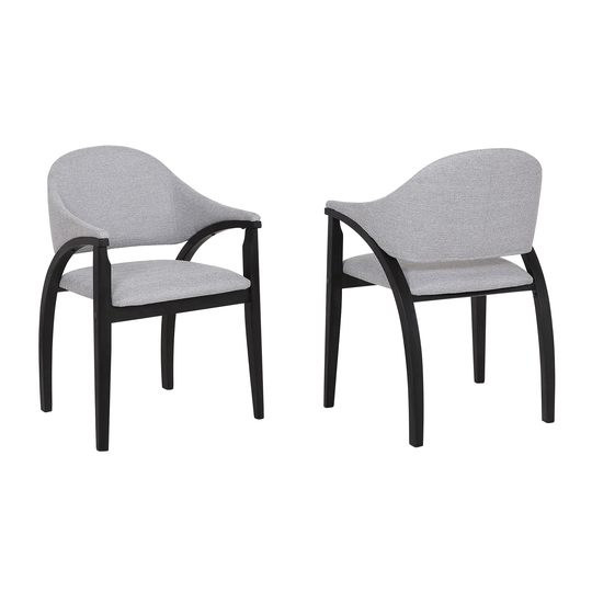 Armen Living Meadow Contemporary/Modern Polyester/Polyester Blend Upholstered Arm Chair (Wood Frame) in Gray | LCMWCHBLGR