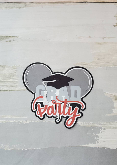 Graduation Grad Party Paper Pieced Die Cut Title For Scrapbooking, Card Making, & Keepsake Items