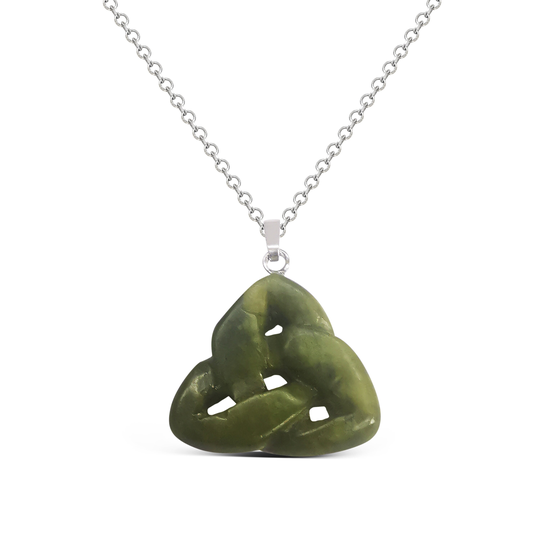 sterling Silver Carved Connemara Trinity Knot Pendant