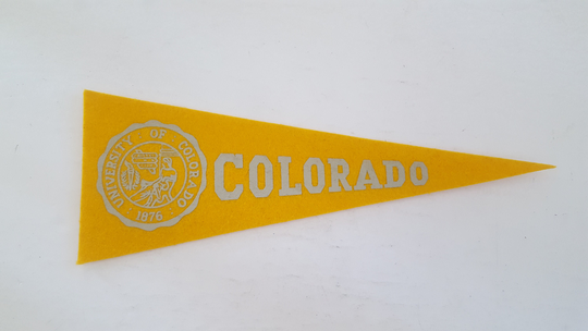 Vintage 1950's Hormel Meats Premium University Of Colorado College Wool Felt Pennant. As Found