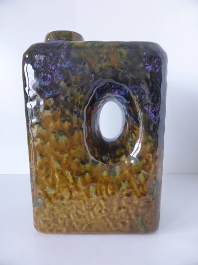A Beautiful Marei Chimney Vase With Thick Fat Lava, Formnumber 2003, West Germany 1970