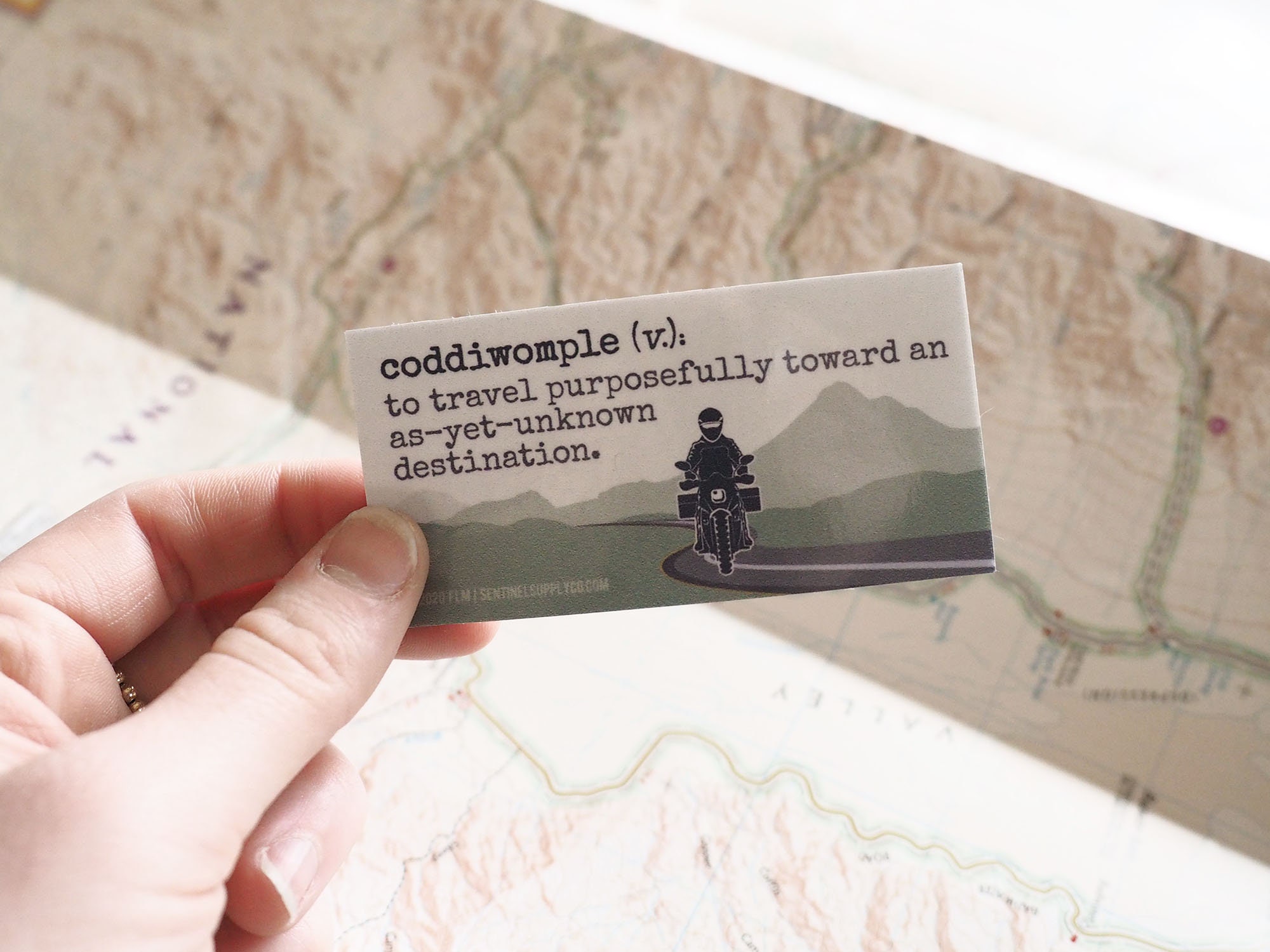 Coddiwomple Motorcycle Sticker - Wander Bumper For Bmw Motorrad Gs Adv Moto | Wanderlust Road Trip Decal Adventure & Touring Bikes
