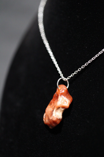 Rare Michigan Thompsonite Sterling Silver Necklace Keweenaw