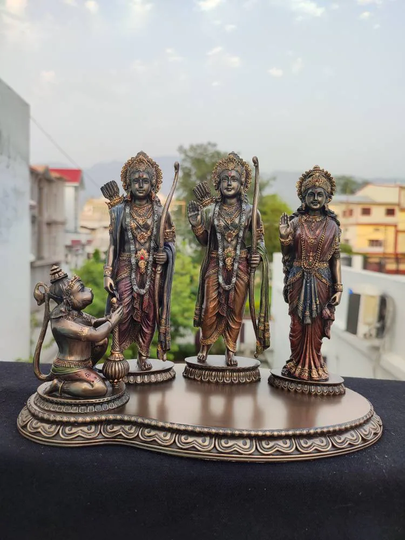 Ram Darbar, Rama Lord, Rama Idol & Sita, 8" Inch Vintage Statue