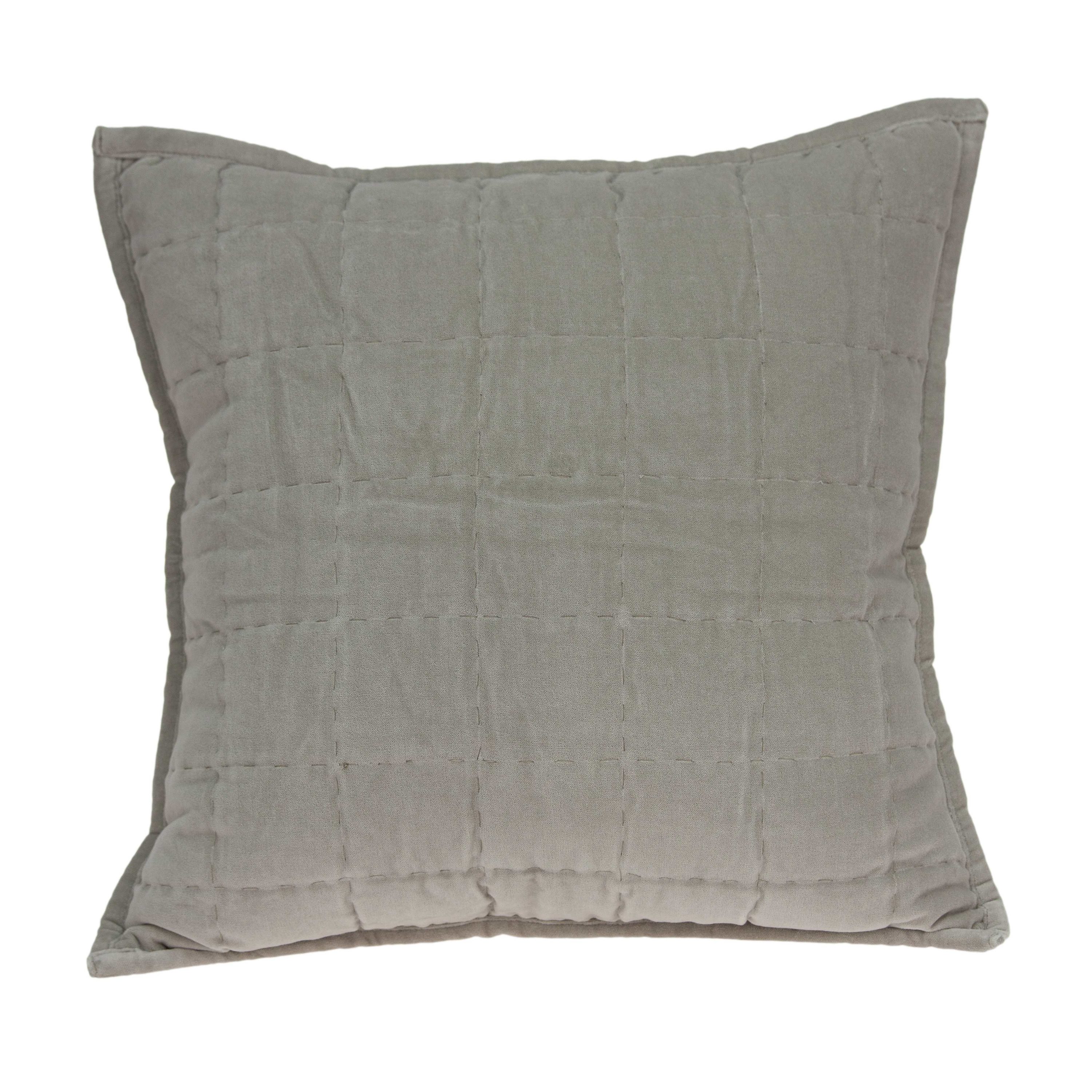 HomeRoots Jordan Gray Standard Cotton Viscose Blend Pillow Case | 334266