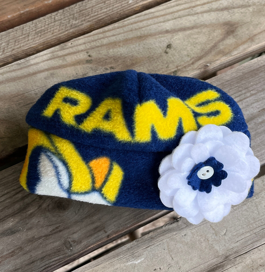 La Rams Fleece Flower Hat