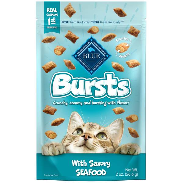 Blue Buffalo Life Protection 2 oz Bursts Savory Seafood Cat Treats