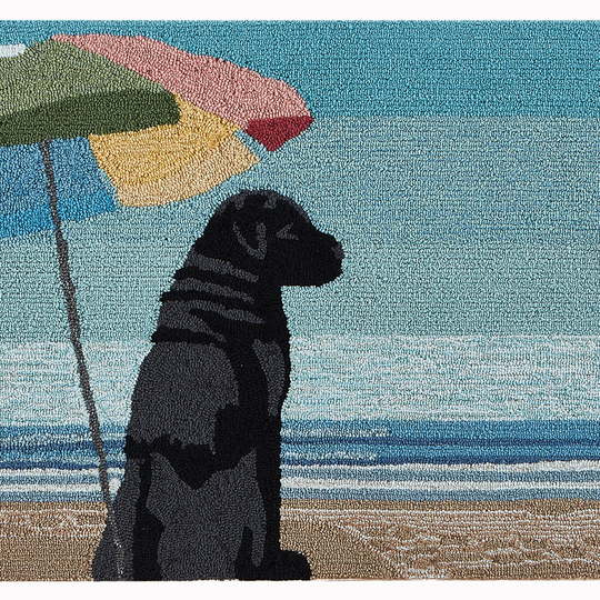 Liora Manne Frontporch Parasol & Pup Indoor Outdoor Area Rug Multi