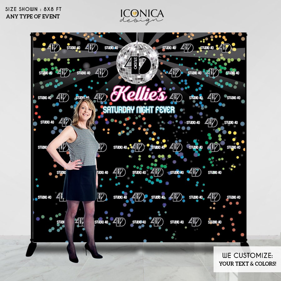 Disco Birthday Party Backdrop, Retro Dance Party, 70S Backdrop Night Fever Banner, Any Age, Printed Or Printable File