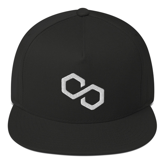 Polygon Hat, Embroidered Flat Bill Snapback Cap, Crypto Gift