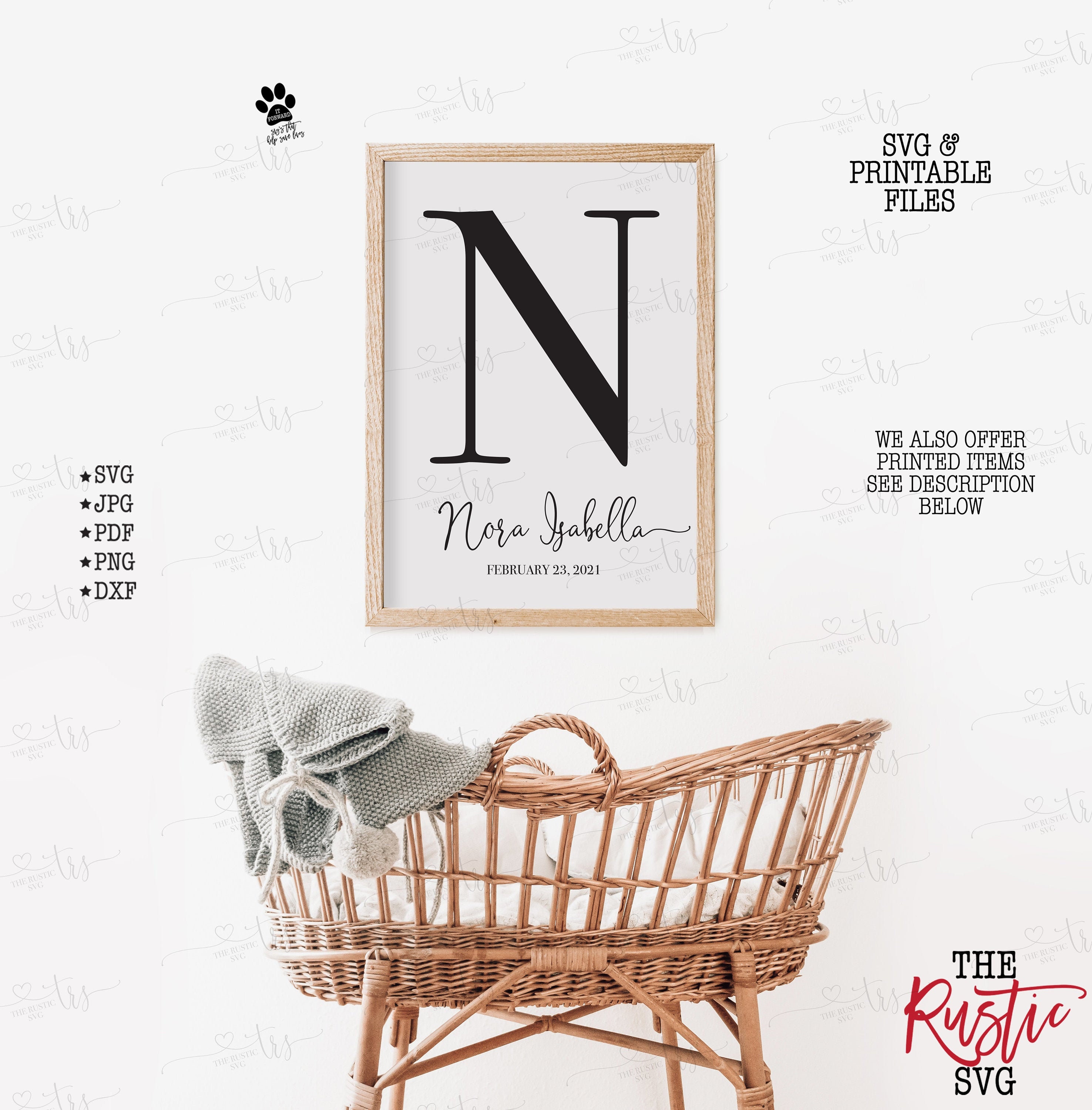 Personalized Nursery Name, Name Sign, Svg, Crib Svg Files, Cricut, Silhouette, 027