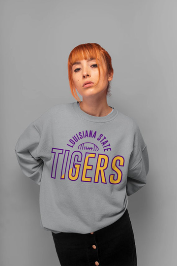 Lsu Tigers Unisex Heavy Blend Crewneck Sweatshirt, Louisiana State University Spirit Wear
